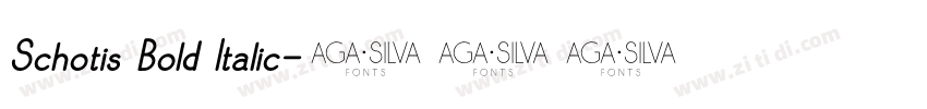 Schotis Bold Italic字体转换